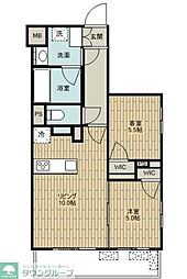 LUMINOUSつつじヶ丘 1SLDKの間取図画像