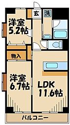 間取図画像 2LDK