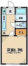 ルーブル烏山 1Kの間取図画像