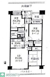 高井戸パークハウスN棟 3LDKの間取図画像
