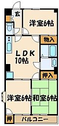 YMパレス 3LDKの間取図画像