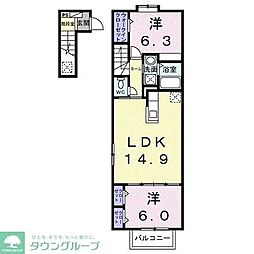 サン番館 2LDKの間取図画像