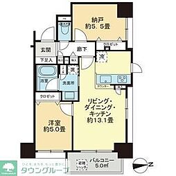 デュオ府中駅前 1SLDKの間取図画像
