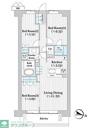 アビティグランデ砧 3LDKの間取図画像
