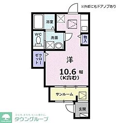 イノセントパーク ワンルームの間取図画像