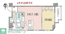 イーリスコート桜上水 1DKの間取図画像