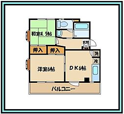 リーベンブルク 2DKの間取図画像
