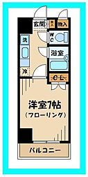 ヴァンヴェール府中 1Kの間取図画像