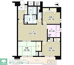 コーボック新小金井 3LDKの間取図画像