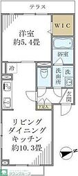 ファミーユ・リアン 1LDKの間取図画像