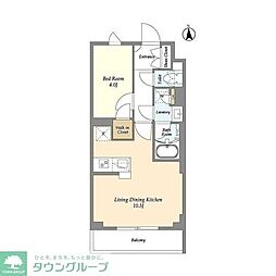 ルネサンスコート上北沢Grand 1LDKの間取図画像