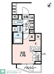 川崎市多摩区登戸マンション 1Kの間取図画像