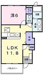 メゾン・ド・グリシーヌ 1LDKの間取図画像