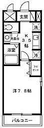 ルピナスコート柴崎 1Kの間取図画像