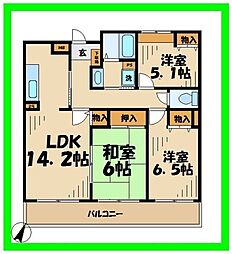 アビオン多摩川 3LDKの間取図画像
