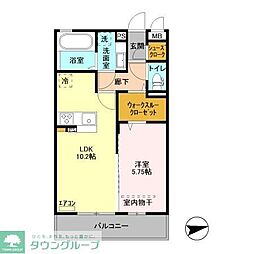 Ｒ．ザウバーII　A棟 2階1LDKの間取り