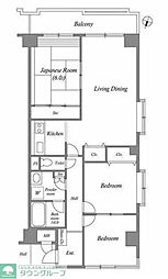 カッシア習志野 4階3LDKの間取り