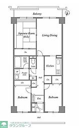 カッシア習志野 7階3LDKの間取り