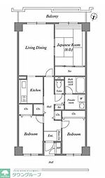 カッシア習志野 6階3LDKの間取り