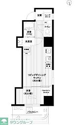レ・ソール本八幡パラシオン 5階1LDKの間取り