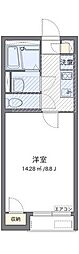 レオネクストネオエスト花園 1Kの間取図画像