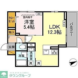 高石神プロジェクト 1LDKの間取図画像