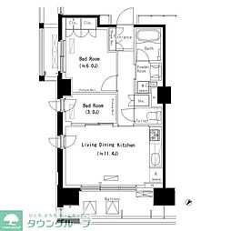 パークアクシス西船橋本郷町 2LDKの間取図画像