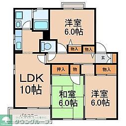 グランデージA棟 3LDKの間取図画像