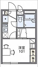レオパレスプレミールNS 1Kの間取図画像
