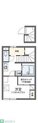 レオパレスカワシマ2 1Kの間取図画像