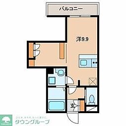 アテナ稲毛 ワンルームの間取図画像