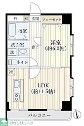 プリマベーラ船橋 1LDKの間取図画像