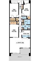 リーベスト西千葉 3LDKの間取図画像