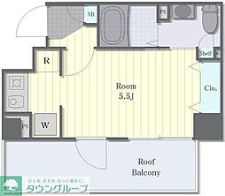 グランカーサ市川国府台 1Kの間取図画像