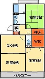 ハイローズ船橋壱番館 3DKの間取図画像