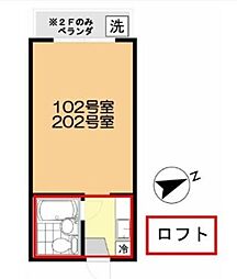 isメゾン西船橋 1Kの間取図画像