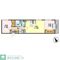 KAIJIN-SO 2LDKの間取図画像