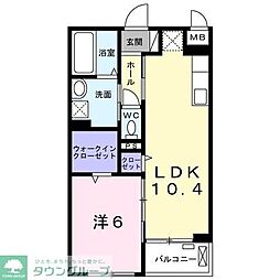 シリウス 1LDKの間取図画像