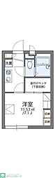 レオパレスリッチトレイン 1Kの間取図画像