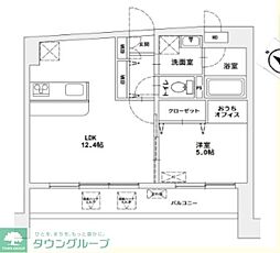 MAJESTIC千葉みなと 1LDKの間取図画像