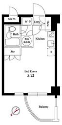 つくば5号館 ワンルームの間取図画像