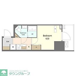 Alvis船橋East 1Kの間取図画像