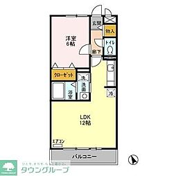 アベニューサイド本郷 1LDKの間取図画像
