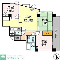 フジ・ヴェール毘沙門堂 3LDKの間取図画像