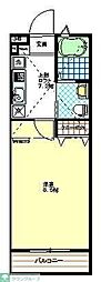 シャトーグレイス 1Kの間取図画像