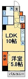ボナール西船橋 1LDKの間取図画像