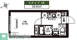 東京メトロ南北線 西ケ原駅 徒歩10分の賃貸マンション 1階1Kの間取り