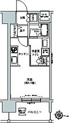 パークキューブ板橋本町 9階1Kの間取り
