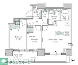 ワンルーフレジデンス板橋大山 11階2LDKの間取り
