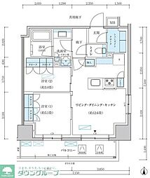 パークアクシス池袋イースト 2LDKの間取図画像